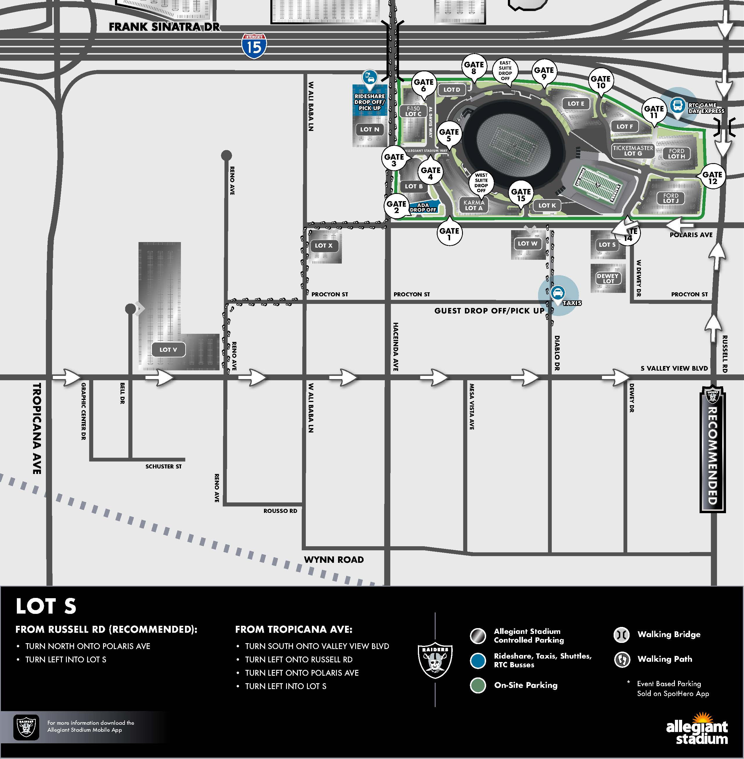 Lot S Parking Map