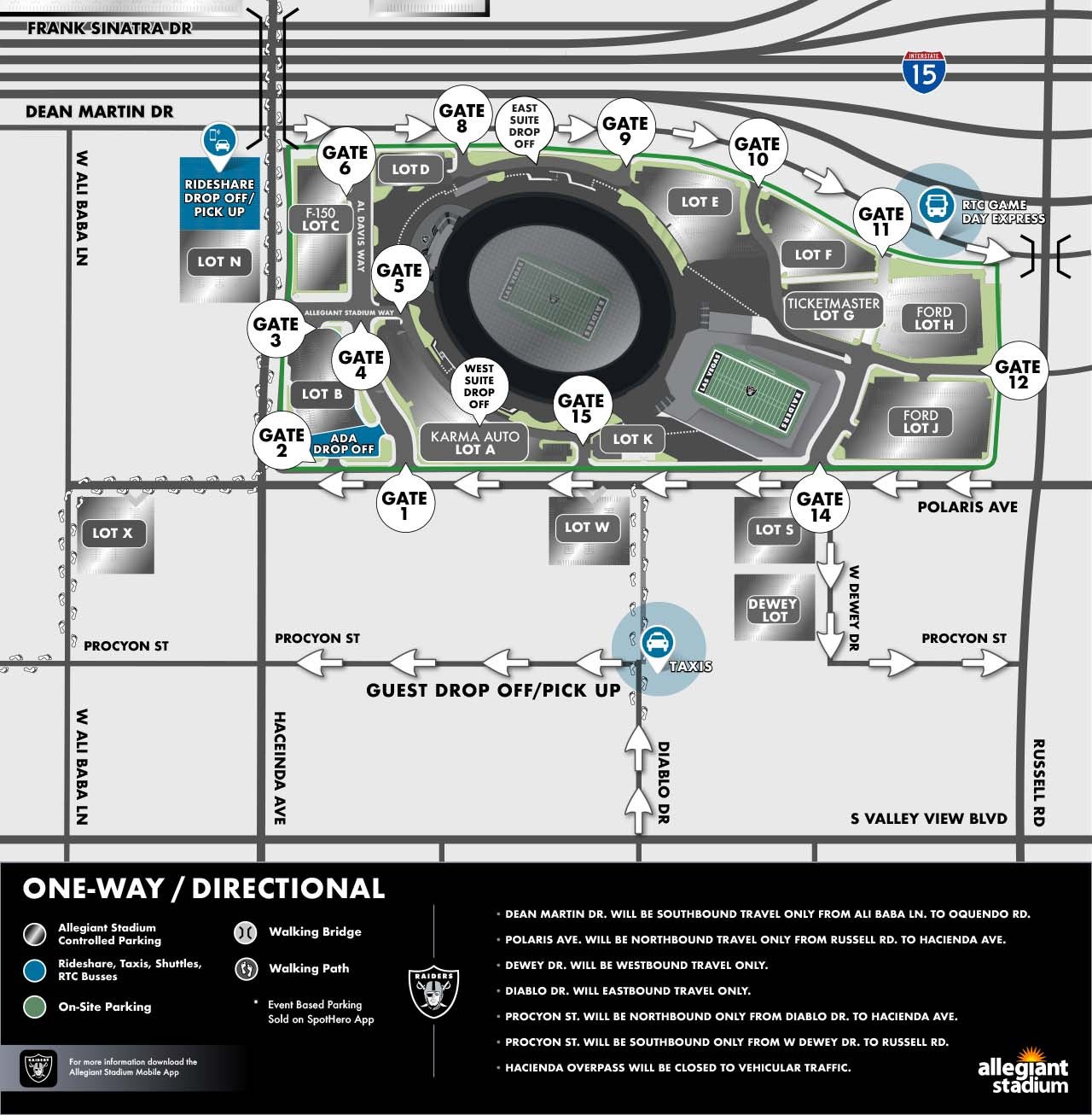 Stadium Maps Official Website Of Allegiant Stadium Allegiant Stadium