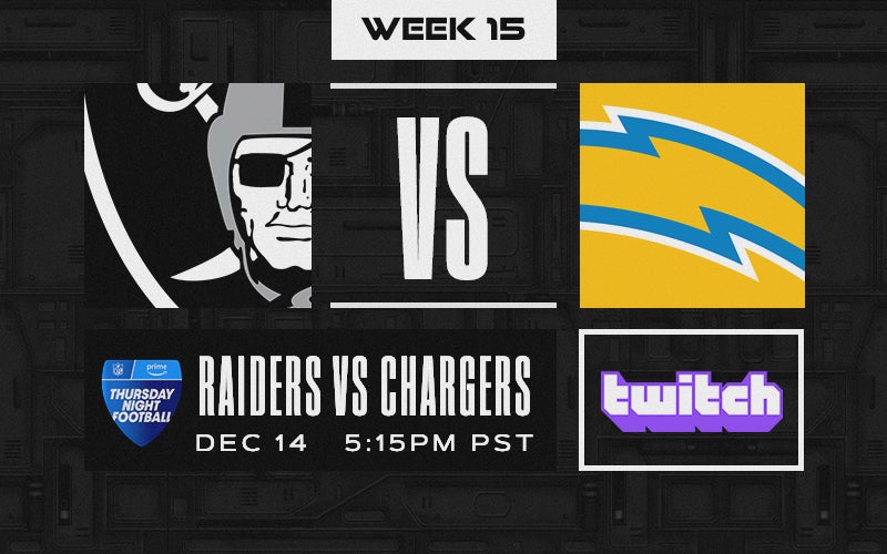 What time is the NFL game tonight? TV schedule, channel for Raiders vs.  Chargers in Week 15