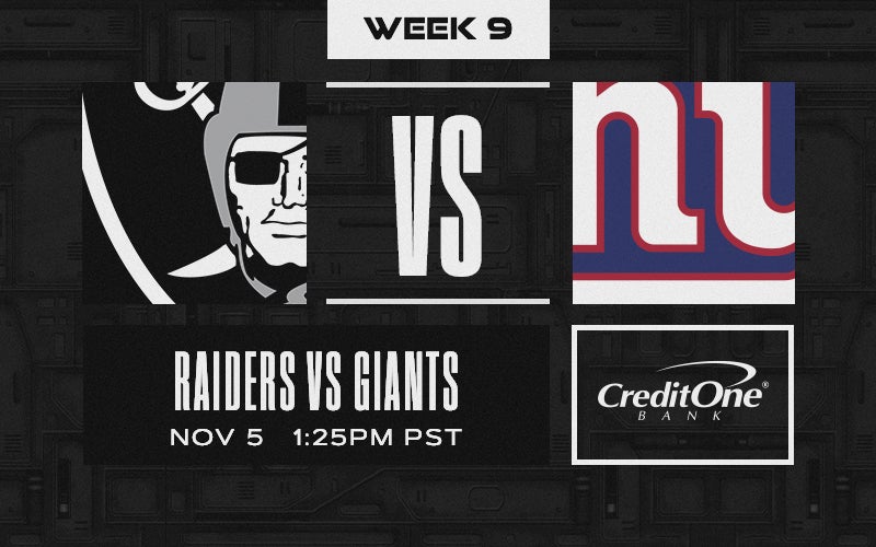 Raiders vs. Giants - Week 9