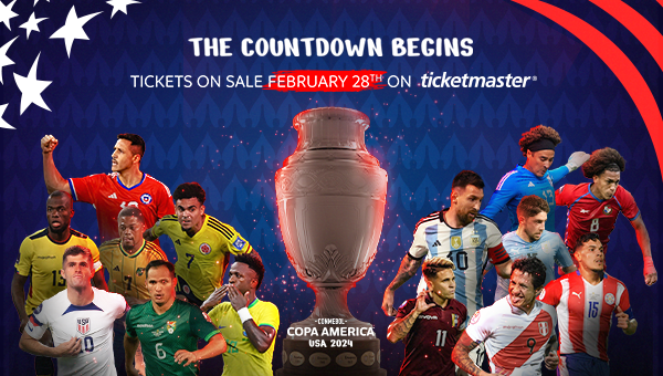 Tickets for the CONMEBOL Copa America USA 2024™ Will Go On Sale On Feb. 28,  2024