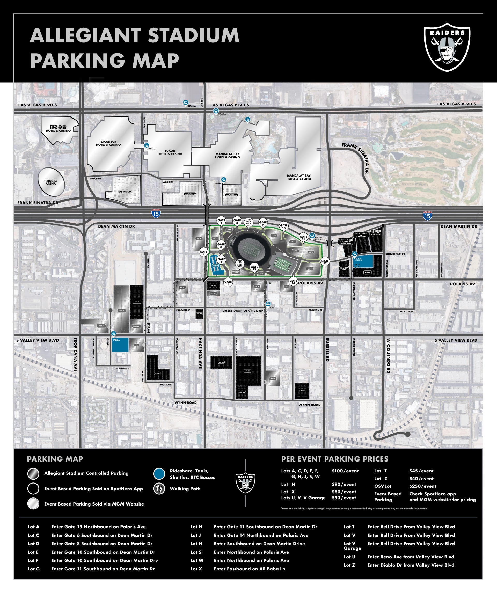 Allegiant Stadium Announces Parking Plan and Fees Vegas Message Board