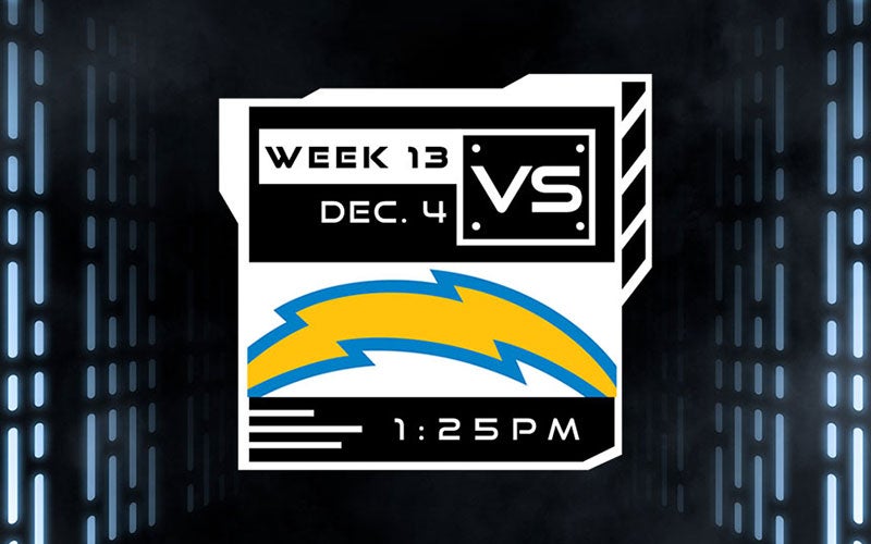 chargers game tomorrow